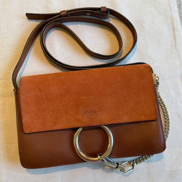 Chloe Handbags - CHLOE Faye Crossbody Bag in Tobacco EUC